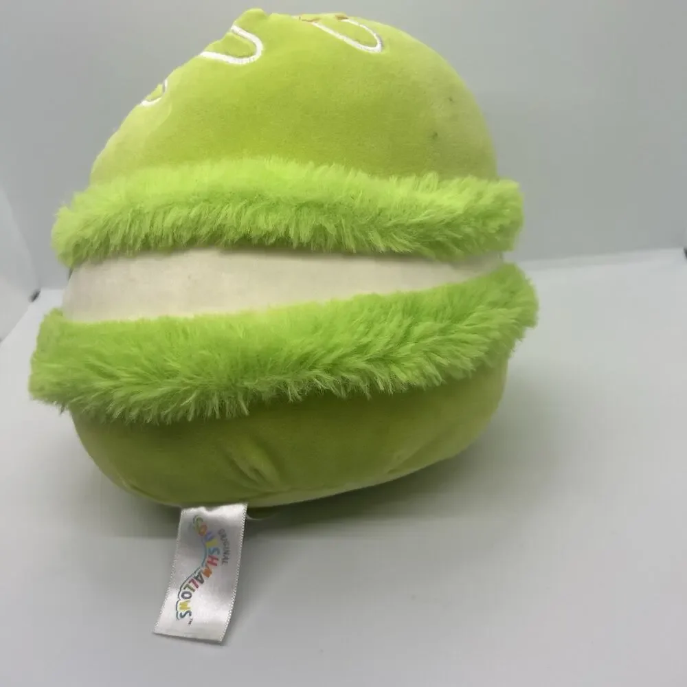 Squishmallows DONELLY The MACARON, Neon Green Macaron Cookie, RARE TAG, NEW 7”